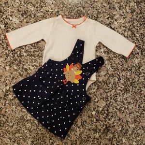 NWOT. Thanksgiving bodysuit & jumper set. 3 month